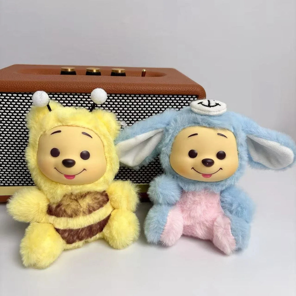 Disney Winnie the Pooh Bear Tiger Pig  Happy Times Series Blind Box Toy Vinyl plush toys Decor Doll Kid Birthday Xmas Gift