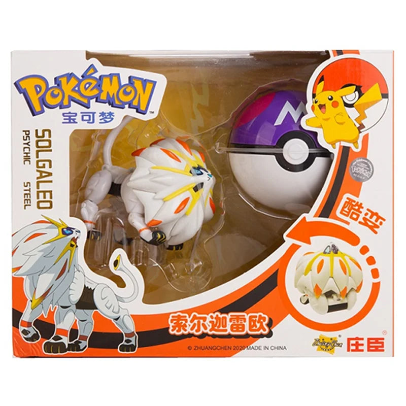 About Pokemon Anime Figure Charizard Pikachu Gyarados  Pocket Monster Figure Pokeball Action Deformation Toy Model Gift
