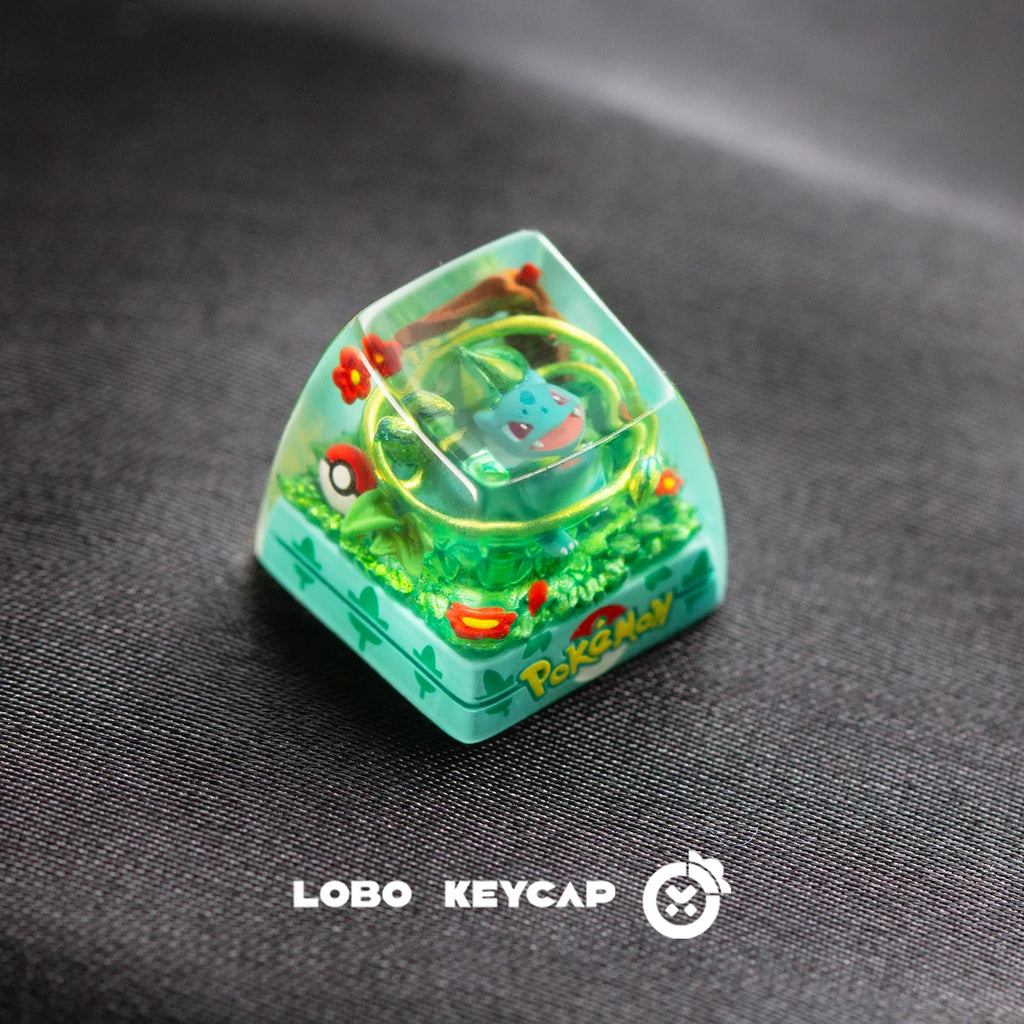 Pokemon Bulbasaur Squirtle Keycap Transparent Keyboard Accessories Anime Cute Resin Shrink Drip Glue Keycaps Oem Esc Original C4