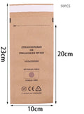 50/100Pcs Kraft Paper Bag Disposable Sterilization Disinfection Bag Nail Tools Sterilizer Manicure Bags sterilization Pouch