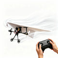 Hotfree RC Paper Airplane Kit, Remote Control Plane with Gyro Stabilizer & Dual Propellers, DIY Foldable Flying Toy, Easy-to-Fly STEM Toy, Birthday Gift for Kids Boys & Adults