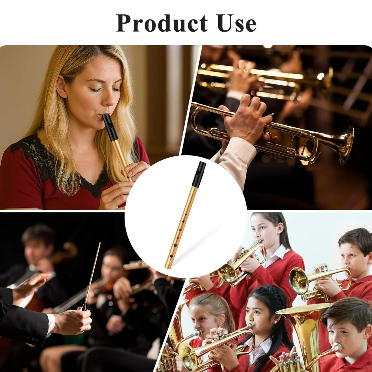 Miwayer Authentic Irish Whistle w/6 Holes Flute C/D Key Folk Sound Durable & Lightweight for Outdoor Play Easy-to-Play Beginners