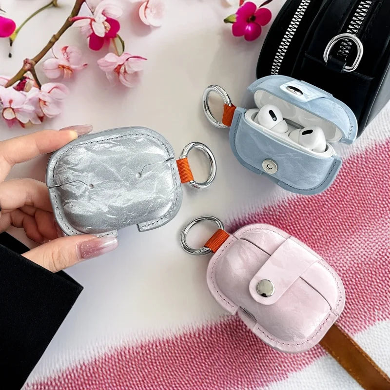 For Airpods 4 Case Soft Luxury PU Leather Earphone Case for Airpods 3 TWS Earphone Protect Cover for Apple Airpod Pro/Pro 2nd