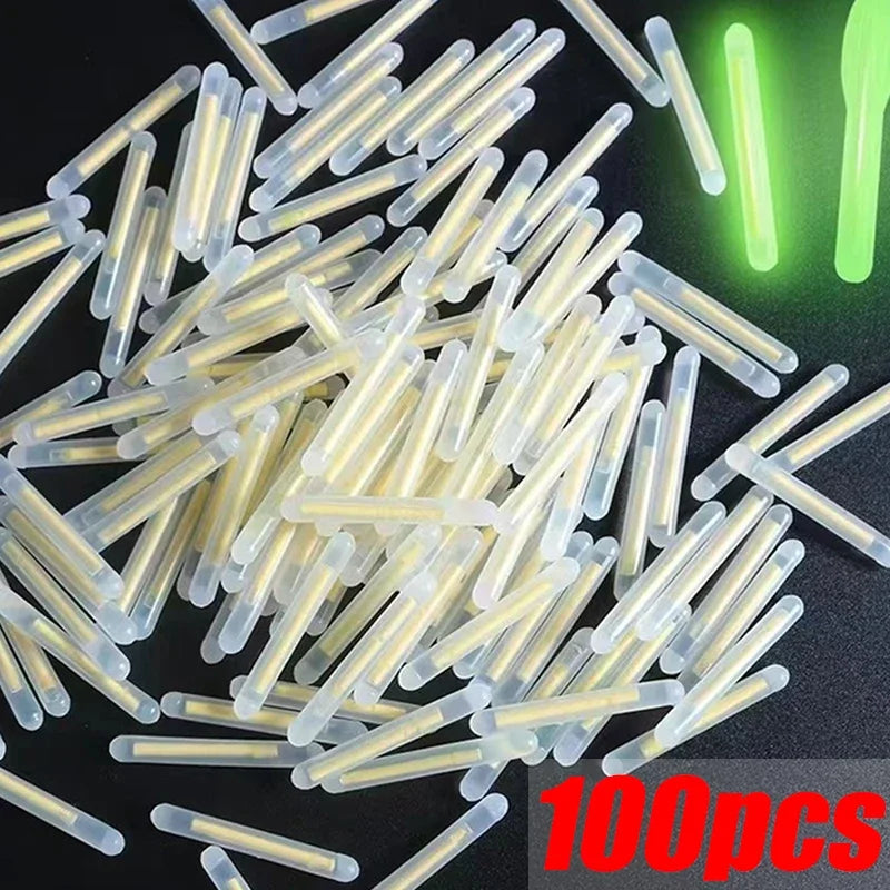 BRAVMACK 50/100pcs Outdoor Fishing Fluorescent Rod Firefly Fluorescent Rod Light Fishing Floating Rod Light Dark Luminous Rod