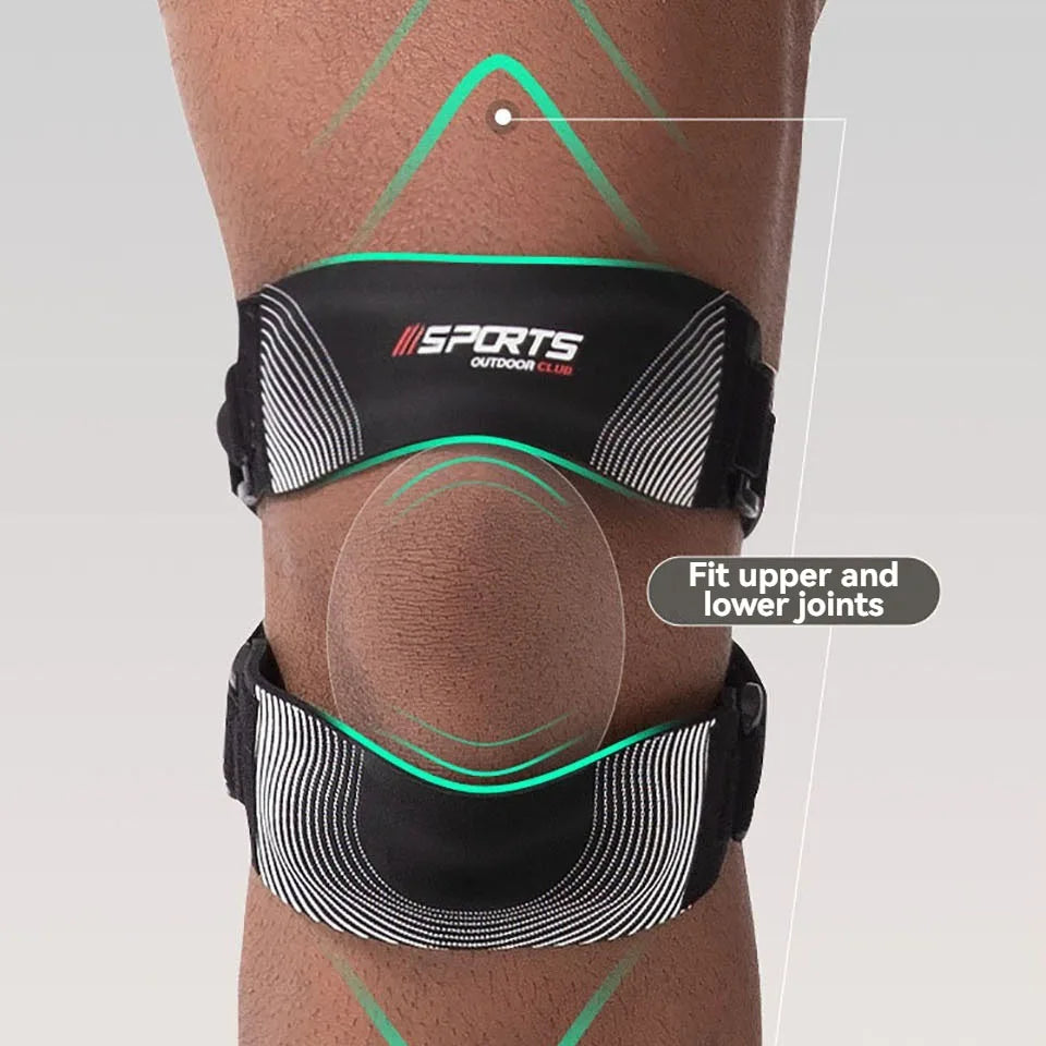 GTUBIKE 1PCS Patella Knee Brace for Meniscus Tear,Adjustable Compression Patellar Tendon Support Strap with Patella Pads