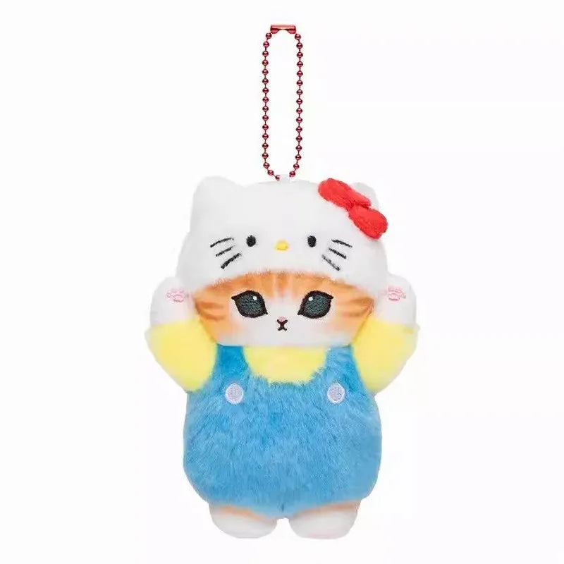 Anime Shark Cat Co Branded Cross-dress Kuromi Hello Kitty Cinnamoroll Plush Toys Collect Decoration Pendant Gift