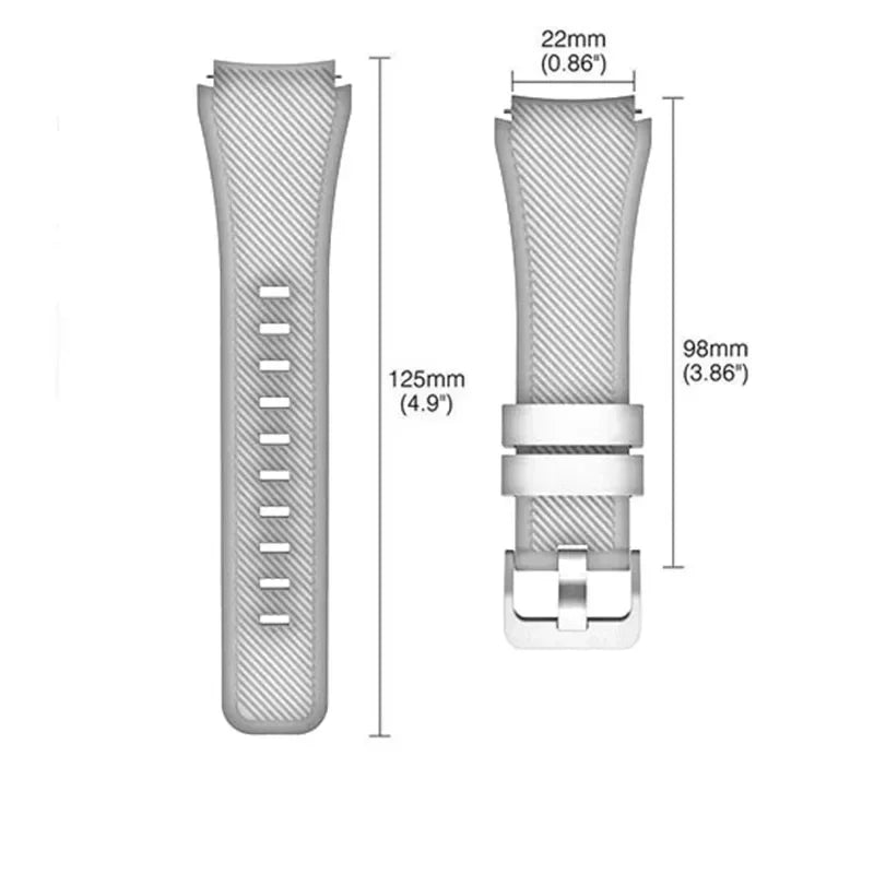 20mm 22mm Band for Samsung Galaxy Watch 7/5/6/4/3/46mm/active2/Gear s3 Frontier/Sport silicone bracelet Huawei GT 4/3/2/2E strap