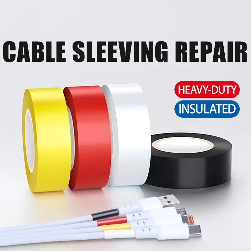 10/20/50/100M Flame Retardant Electrical Insulation Tape Strong Adhesive Wire Harness Tape for Electrical Wiring Waterproof Tape