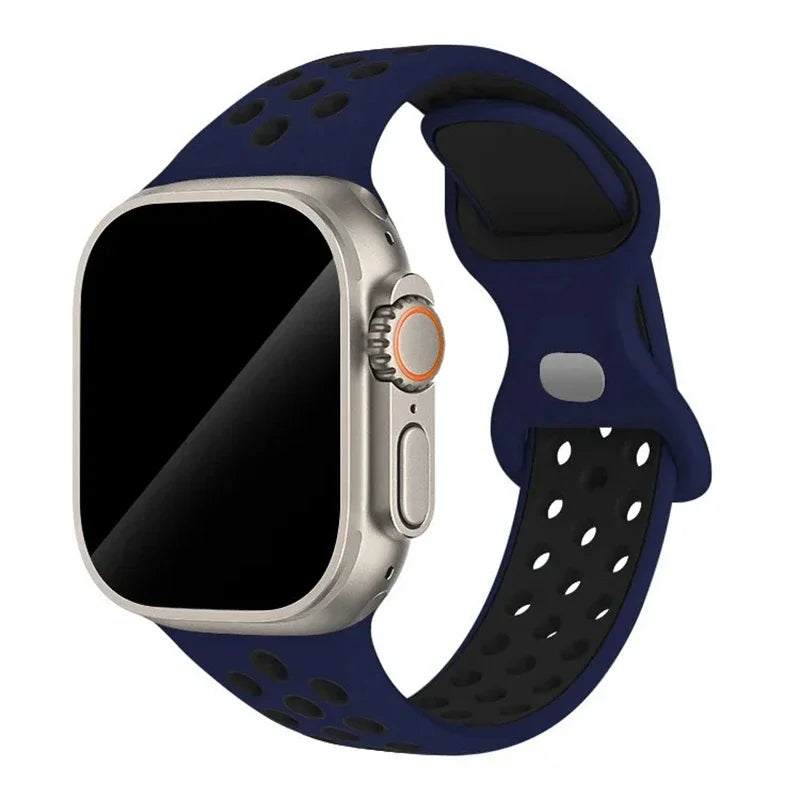 Original Sport Strap for Apple Watch Band 46mm 49mm 45mm 44mm 38 42mm Colored Particles Rubber Band IWatch Ultra 10 9 8 7 6 5 SE
