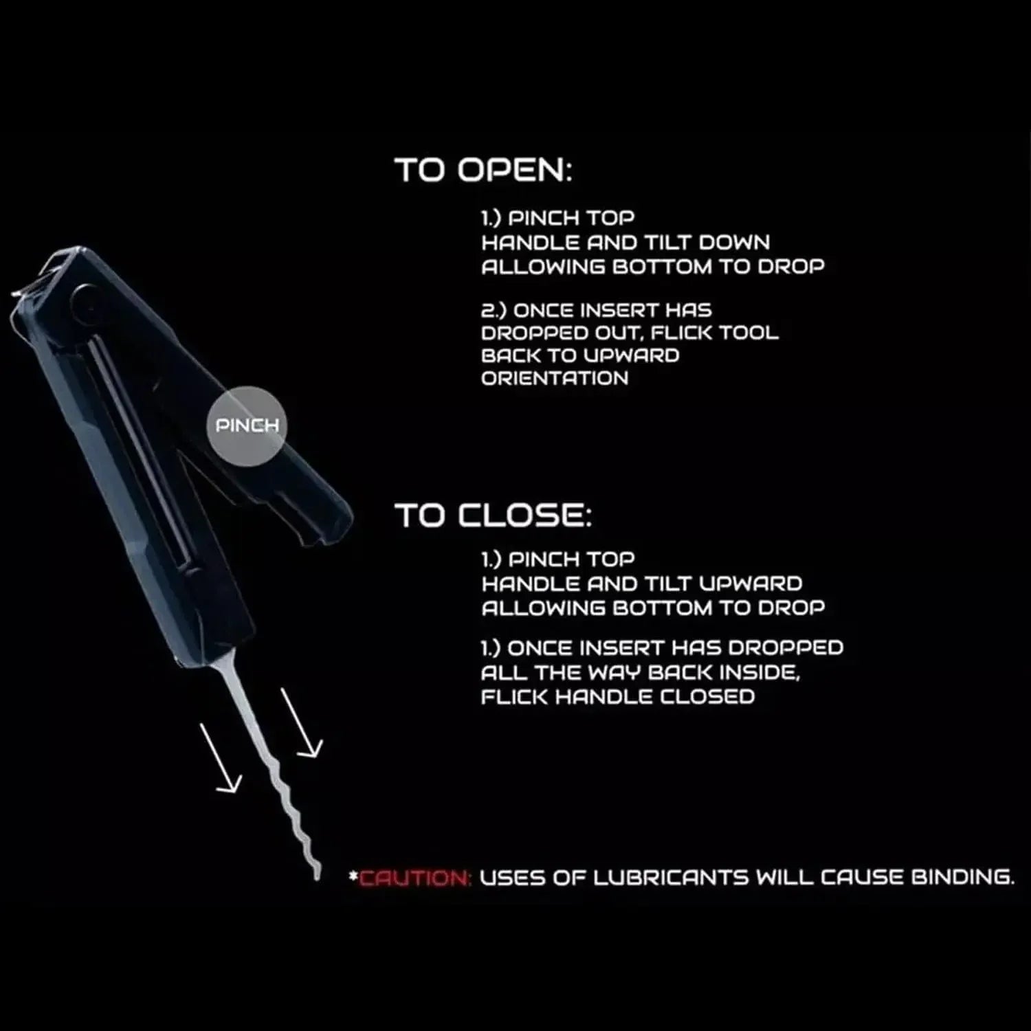 Multi-Tool Quick Flip Gravity Pick Lock Opener Stainless Steel Durable Lock Keys Multifunctional Convenient Lock Opener