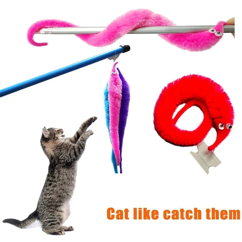Magic Tricks Twisty Worm Magic Toys Party Favors Fuzzy Worm On A String Christmas Halloween Wizard Strange Trick Toys For Kids