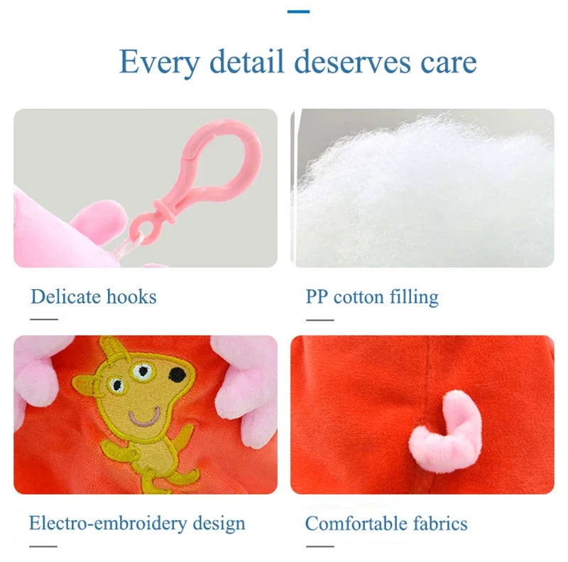 19cm Original Peppa Pig Plush Toys George Eddie Bear Mr Dinosaur Cartoon Anime Figure Stuffed Plush Toys Kids Christmas Gift Toy