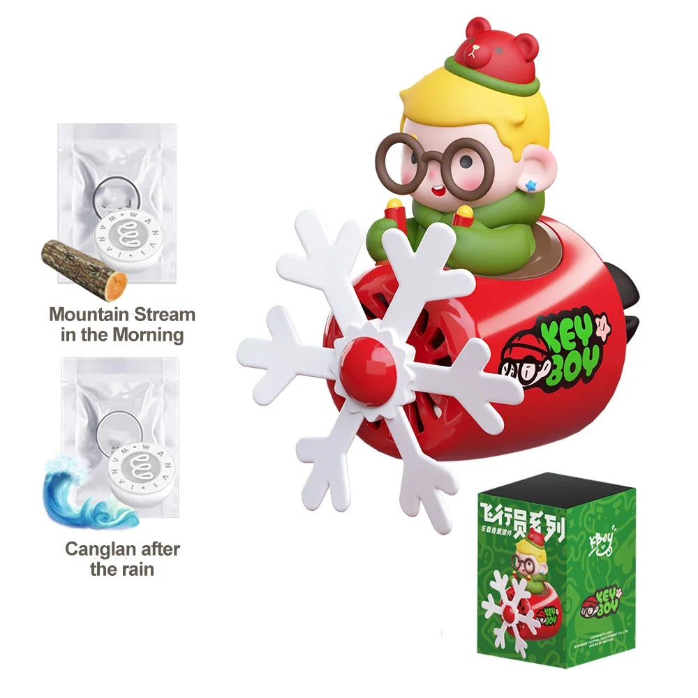 Cool Bear Pilot Car Air Freshener Rotating Propeller Air Outlet Perfume Fragrance Flavoring 자동차 공기 청정기 Accessories 방향제 차량용