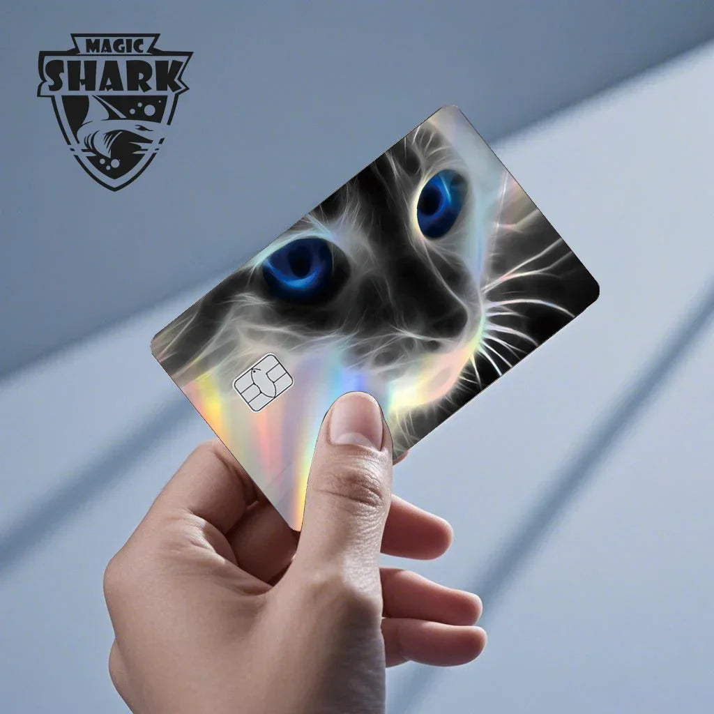 Magic Shark Mcloving Spider Anime Shinny Laser Holographic Matte Skin Film Sticker for Debit Bank Credit Card