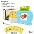 Talking Flash Cards for Kids Early Learning Educational Toy with Audio Sounds Montessori Language Development Toddler Flashcards