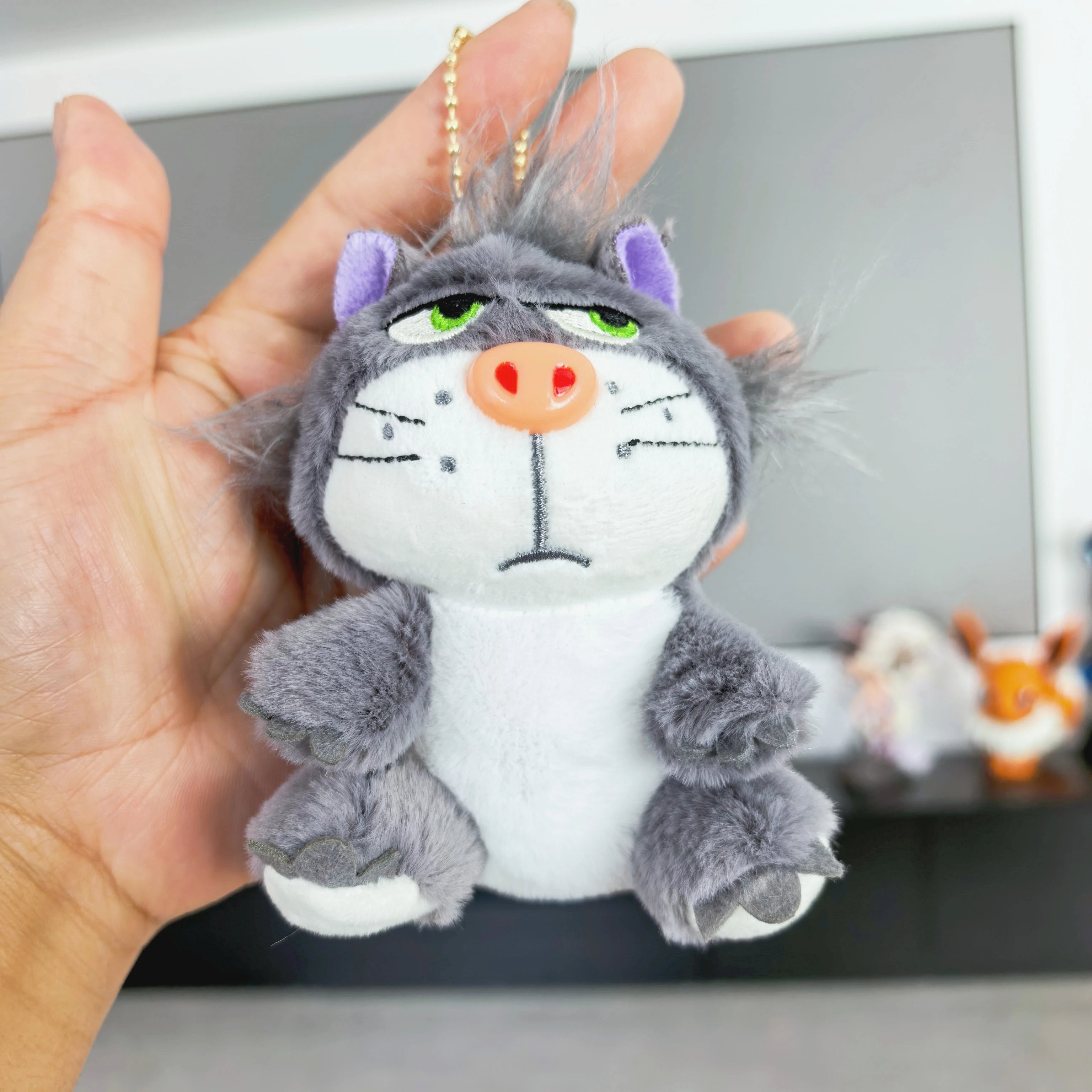 12cm 4 Colors Lovely Lucifer Plush keychain Doll Kawaii Bag Pendant Plush Stuffed Toy Backpack Pendant Birthday Gift For Childre