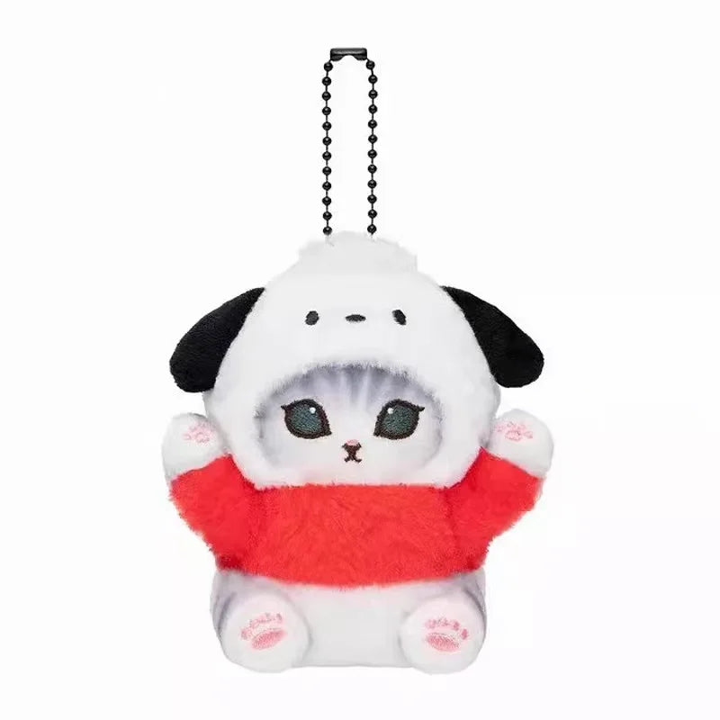 Anime Shark Cat Co Branded Cross-dress Kuromi Hello Kitty Cinnamoroll Plush Toys Collect Decoration Pendant Gift