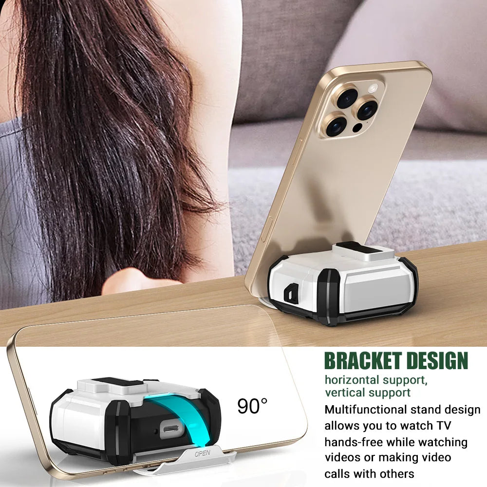 Luxury Bracket Case For AirPods Pro 3 3nd Automatic Lock Compatible With MagSafe For Men Apple Air Pods Pro 2 4 3 2 1 Pro2 Cover