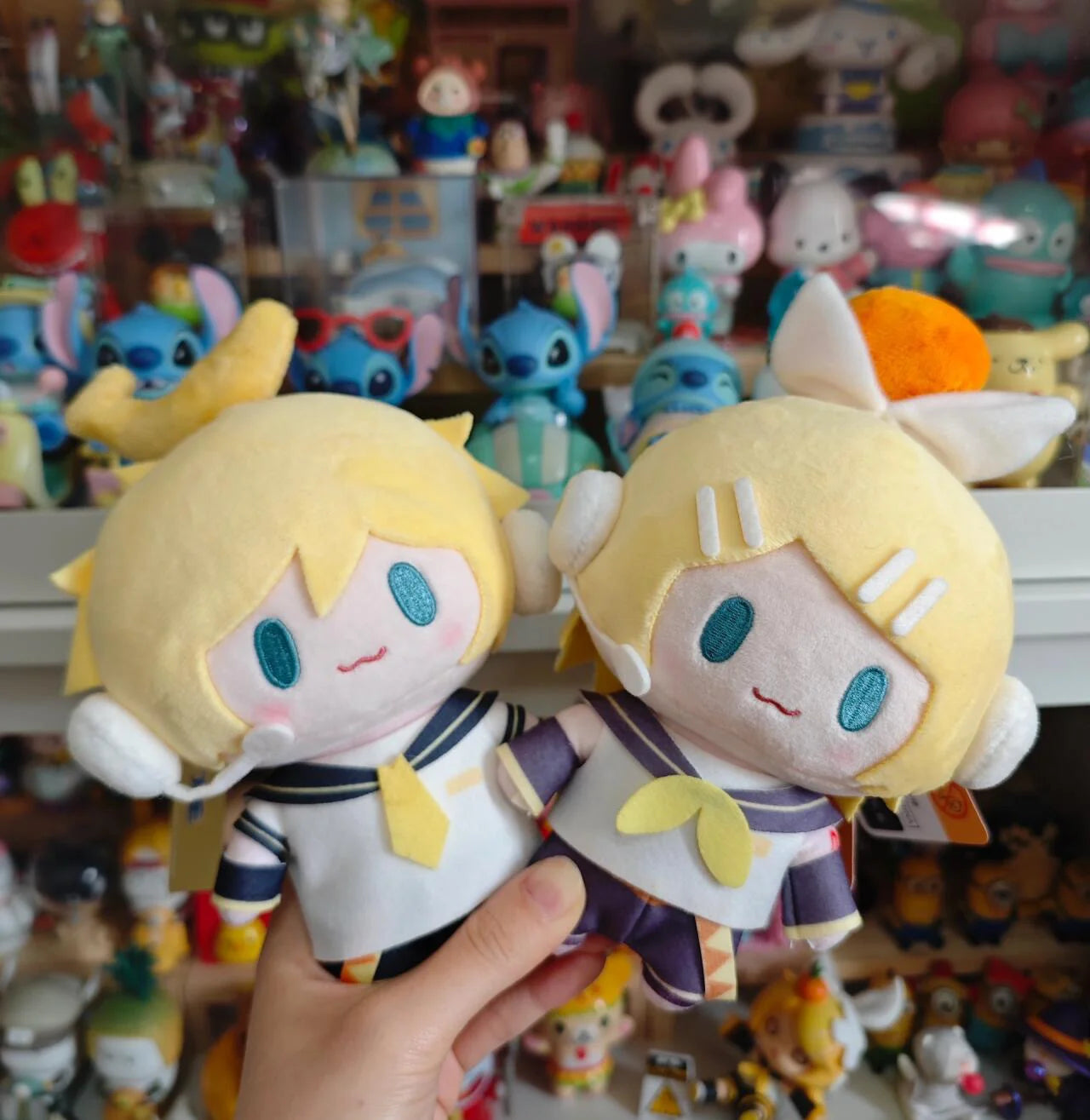Hatsune Miku Plush Toys Keychain Kagamine Len Rin Backpack Charm Anime Peripheral Cute Stuffed DollBag Decoration Birthday Gifts