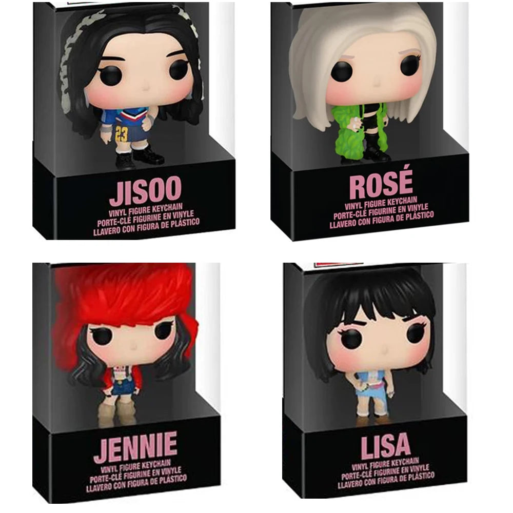 Super Star Jisoo Rose Keychain Lisa Jennie Figure Collection Toys