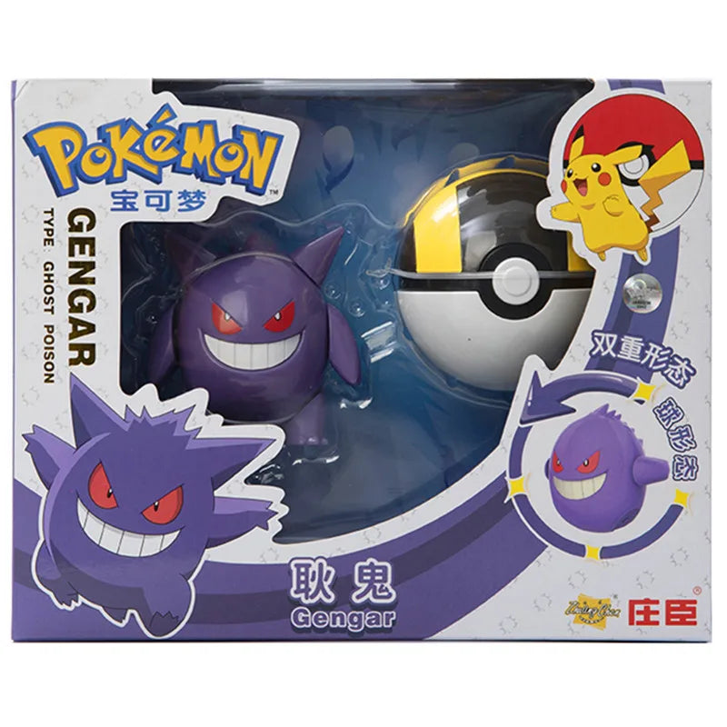 About Pokemon Anime Figure Charizard Pikachu Gyarados  Pocket Monster Figure Pokeball Action Deformation Toy Model Gift