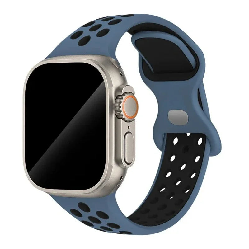 Original Sport Strap for Apple Watch Band 46mm 49mm 45mm 44mm 38 42mm Colored Particles Rubber Band IWatch Ultra 10 9 8 7 6 5 SE