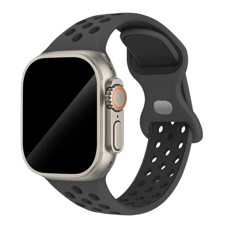 Original Sport Strap for Apple Watch Band 46mm 49mm 45mm 44mm 38 42mm Colored Particles Rubber Band IWatch Ultra 10 9 8 7 6 5 SE