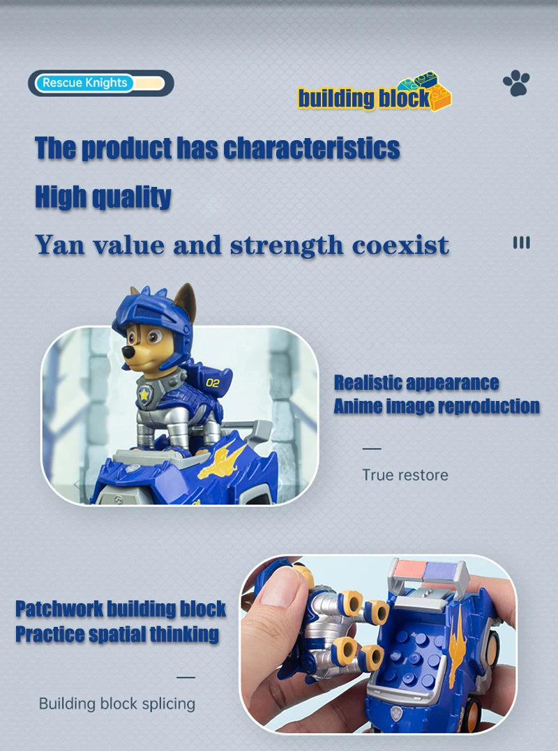 Genuine Paw Patrol PVC Cartoon Model Car 4-6cm Ryder Mashall Chase Rubble Skye Puppy Patrol Toys Figure Children Christmas Gifts