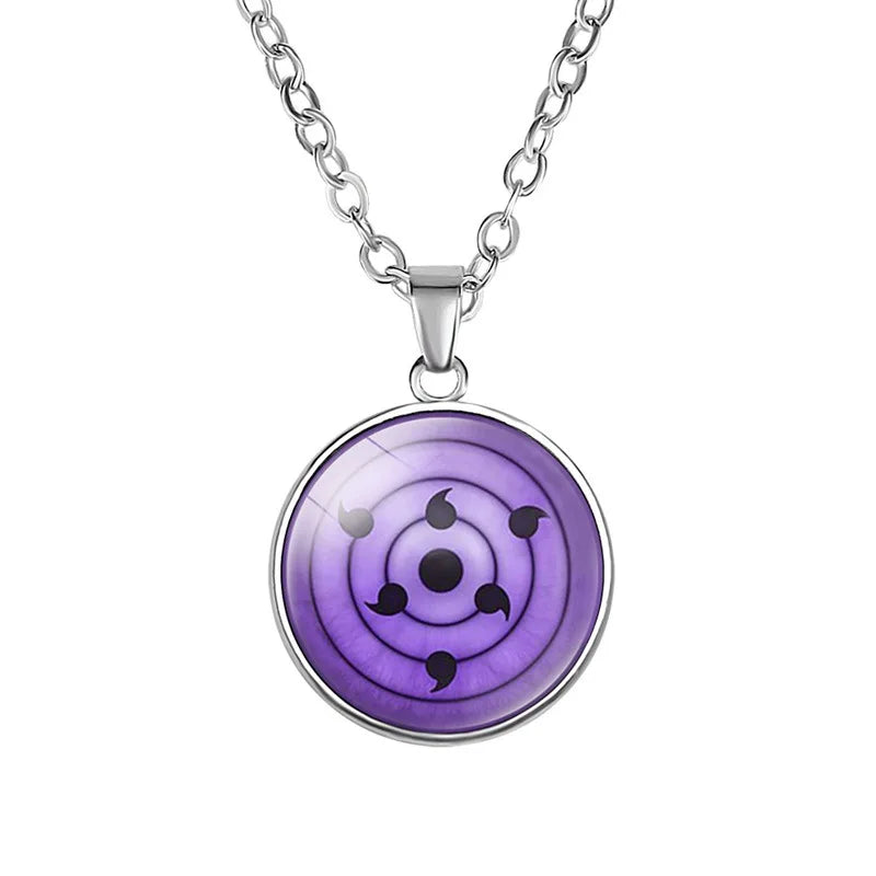 Anime Sharingan Eye Necklaces Uchiha Kakashi Mangekyou Pendant Necklace Goth New Fashion Chokers For Fans Women Men Gift