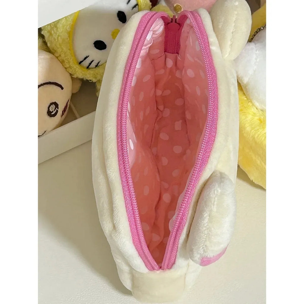 Rilakkuma Cute Makeup Organizer Storage Bag Cartoon Bear Plush Kawaii Cosmetic Cosmetic Bags Vanity Beauty Case Cute Pencil Case