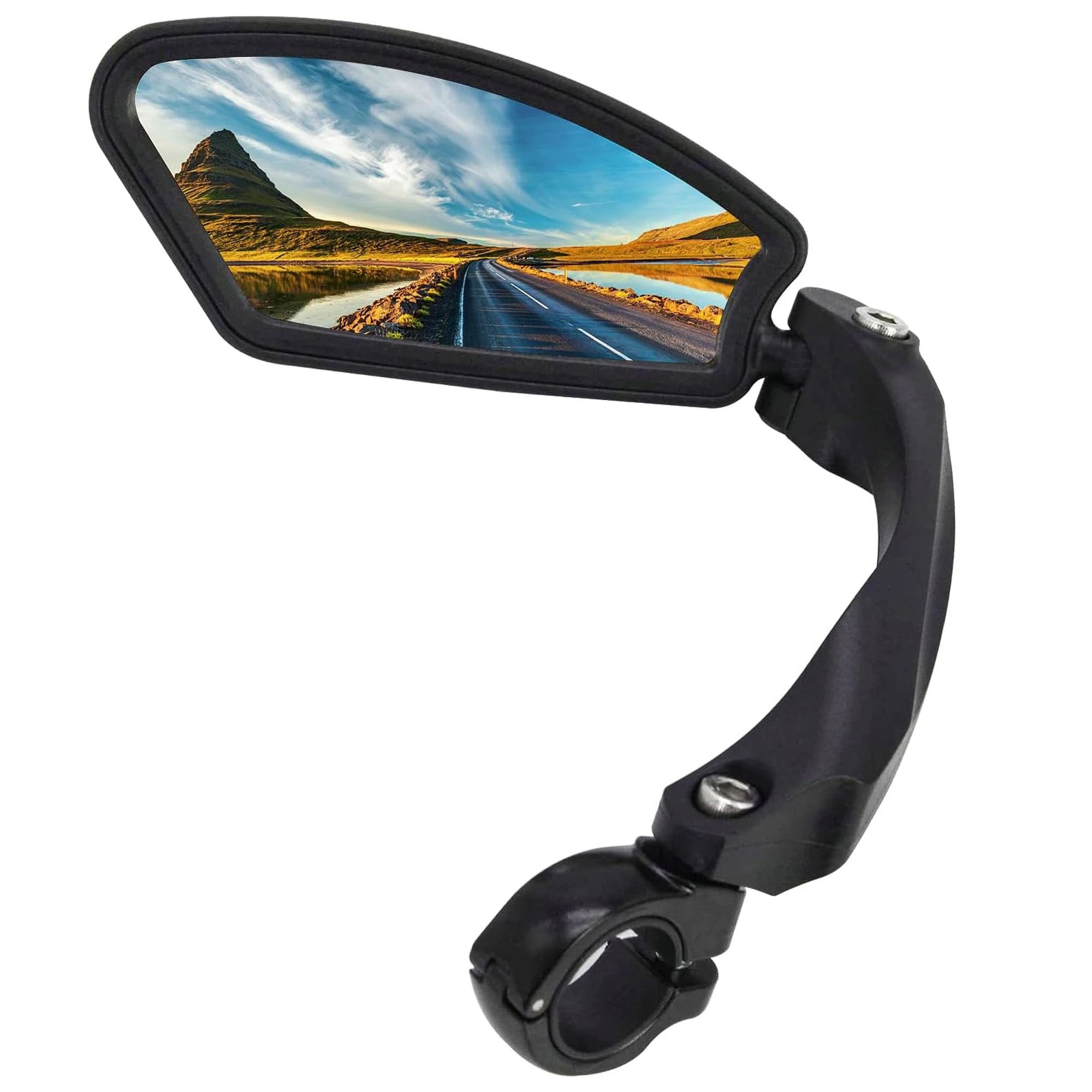 Adjustable Handlebar Bike Mirror, Shatterproof HD Glass Lens, Universal Fit Rearview Bicycle Mirrors, 360° Rotatable, Compatible