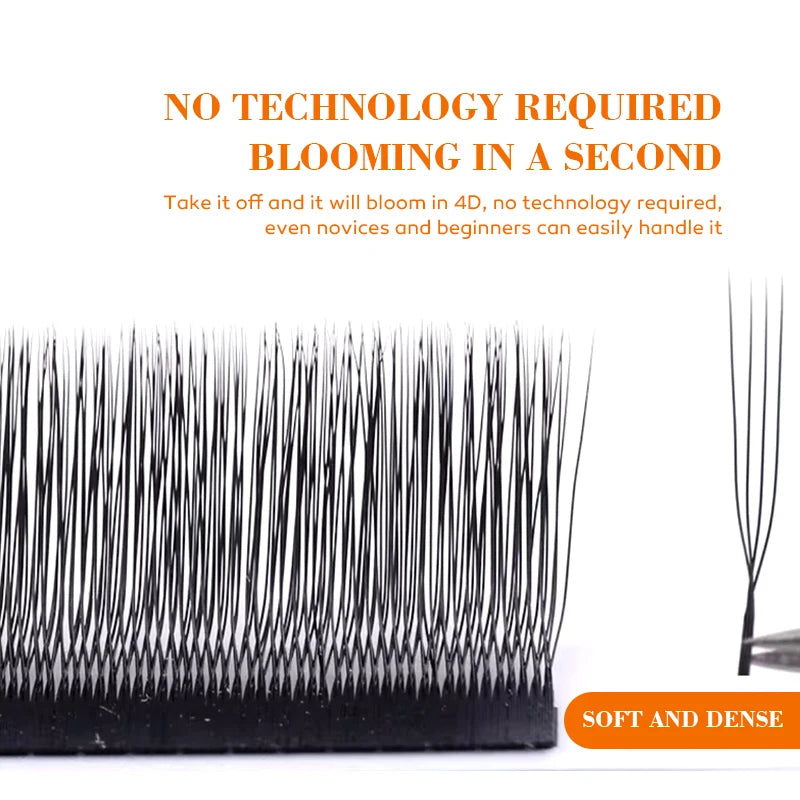 DeceMars U-Shaped 4D Eyelash Extensions (12lines/Tray) for Makeup