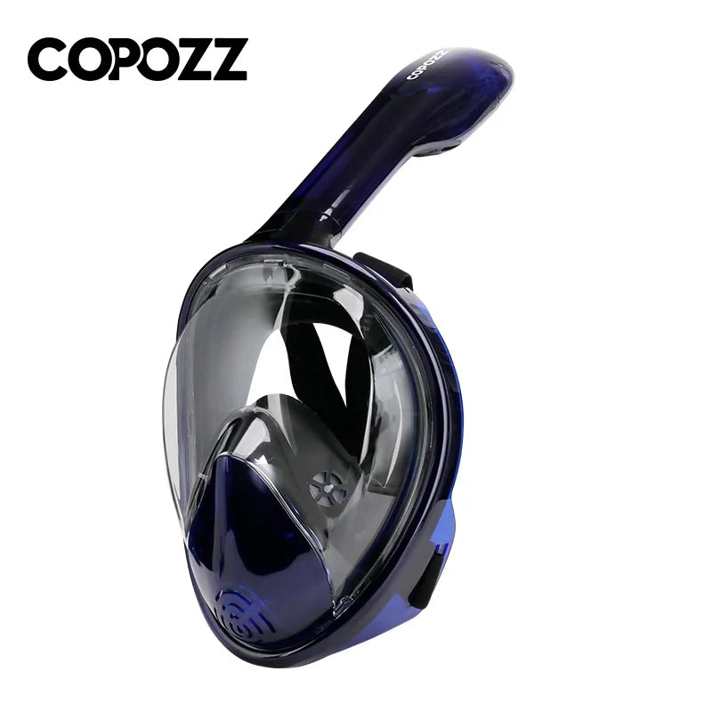 COPOZZ Professional Snorkeling Diving Mask Underwater Scuba Full Face Snorkel Mask Anti Fog Goggles for Adult Swimming Equipment
