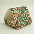 Autumn Winter Warm Print Sleeping Bed House Triangular Nest for Pet Bird Parrot Rabbit Squirrel Guinea Pig Hamster Hanging Cage