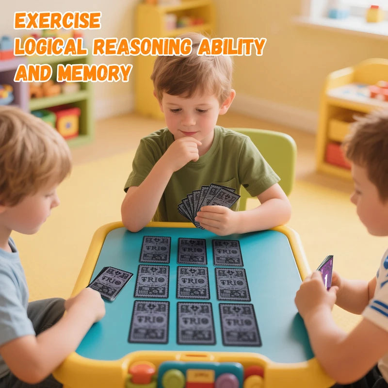 Trio Card Game Family Party Board Game Night Entertainment 3-6 Players Search for Three Matching Cards Strategic Toys Gifts