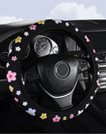 Car Steering Wheel Cover Flowers Print Anti-slip Universal Auto Steering Wheel Protector Interior Accessories wheel cover