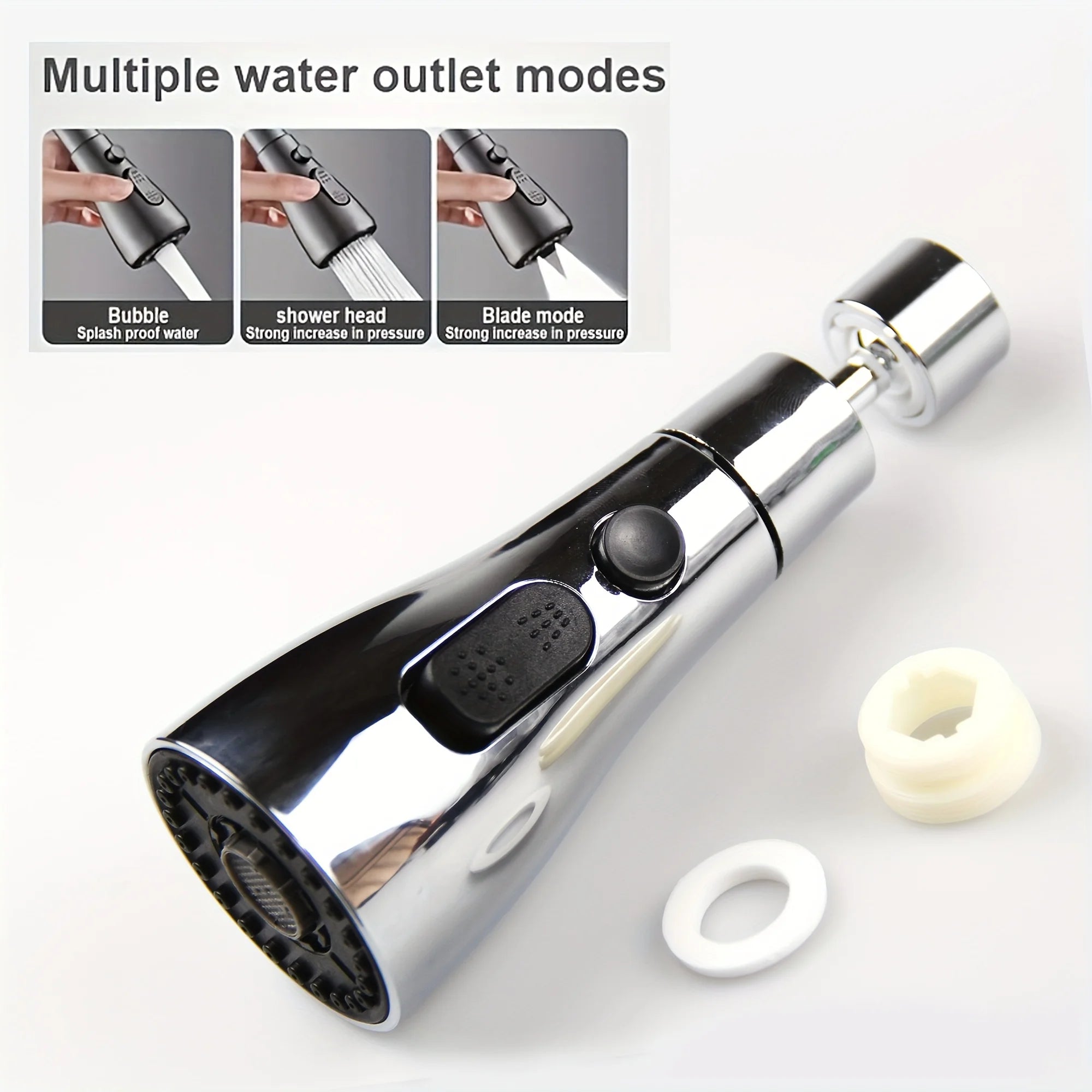 1 faucet nozzle 360 degree rotating filter extension tube dual-mode faucet nozzle universal kitchen accessory
