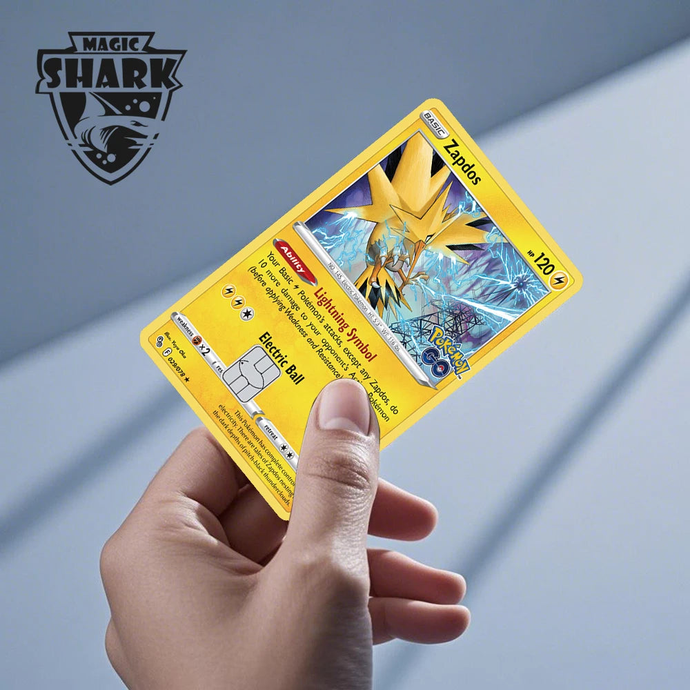 New Bulbasaur Pikachu Charmander Squirtle Mew Gengar Pokemons PTCG Film Skin Cover Sticker for Credit Debit Card