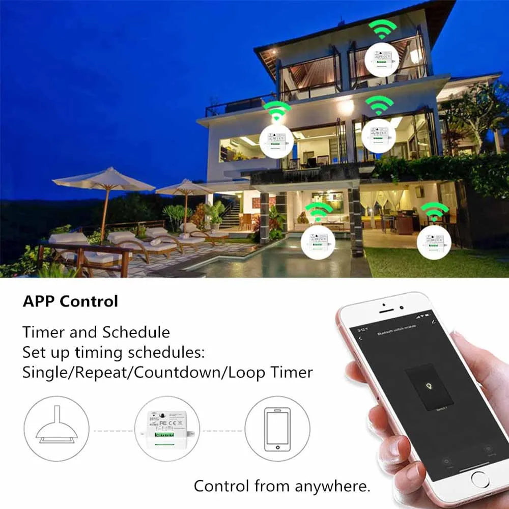 CENFAYA Smart WiFi Light Switch RF 433MHz Wireless Remote Control Wall Switch 110 220V 230V For Alexa Google Home Timer Function
