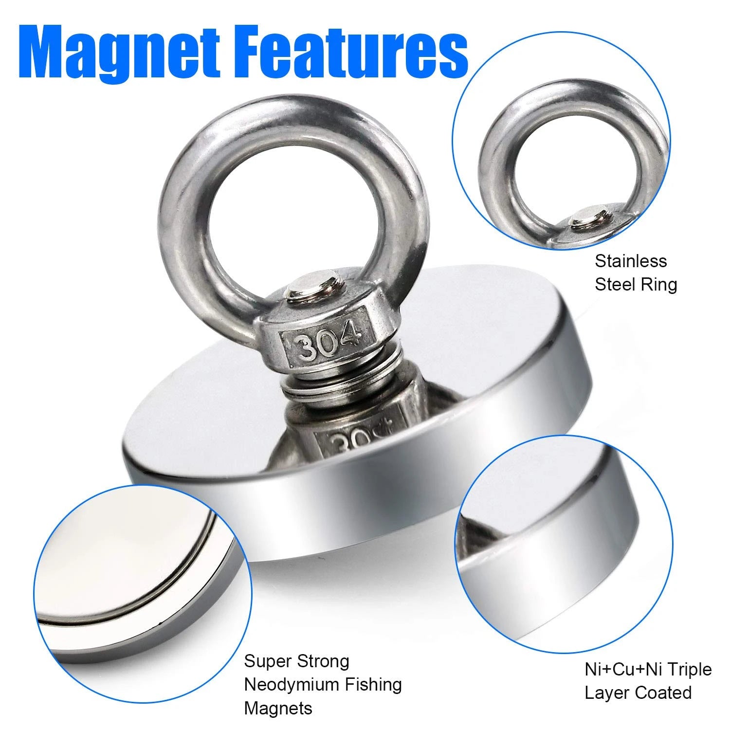 Super magnet Strong Super Powerful Neodymium magnet N52 Iman Ima Neodymium Fishing magnet Neomidium magnet Search Hook
