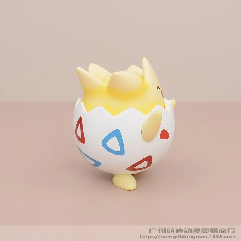 Mini Happy Togepi Kawaii Pokemon Anime Figure Car Desktop Ornament Cute Model Doll Boys And Girls Toys Surprise Gift Collectible