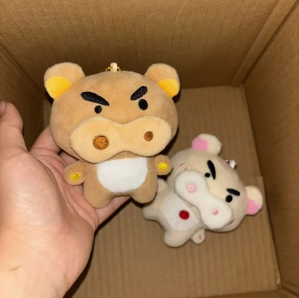 New Cute Bear Pig Plush Keychain Funny Expression Soft Toy Pendant Cartoon Doll Kawaii Decor Bag Xmas Cute Gift For Friends Kids