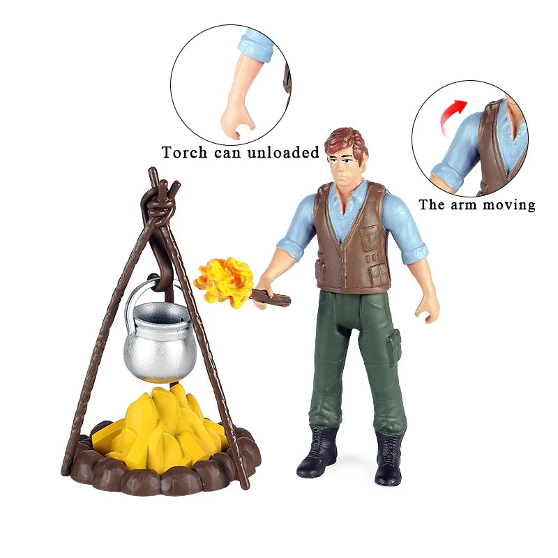 Oenux Home Decoration Equestrian Fencing Palm Trees Simulation Farm Cow Horse Animal Model Action Figures Miniature Cute Kid Toy
