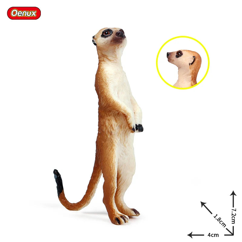 Oenux Simualtion Cute Forest Wild Animals Action Figures Owl Pangolin Manatee Rabbit Model Miniature Cake Toppers Kids Gift Toy