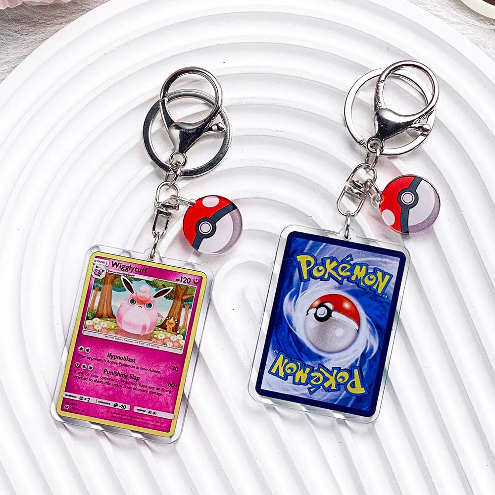 Pokémon Characters Pikachu Bulbasaur Jigglypuff Acrylic Keychain Bag Charms Accessories Backpack Pendant Key Holder Friend Gifts
