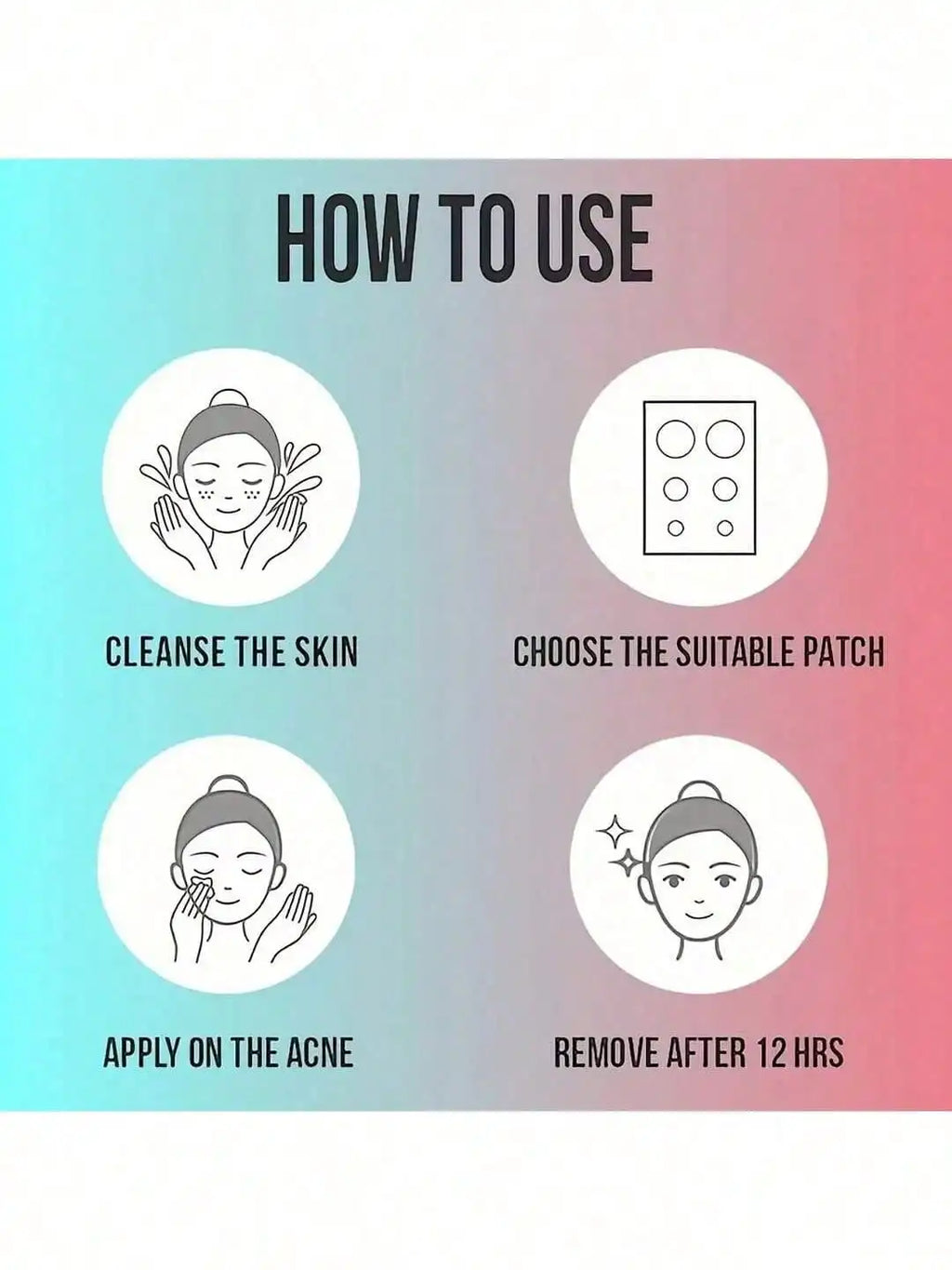 36pcs Hydrocolloid Acne Patches - Absorb Pus & Oil, Reduce Redness, Invisible Fit for All-Day Wear