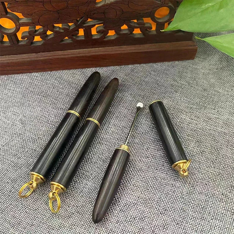 Portable Solid Wood Mini Ear Cleaner Keychains Ear Wax Removal Tool Nettoyage Oreille Earpick Ear Spoon Attached Key Ring