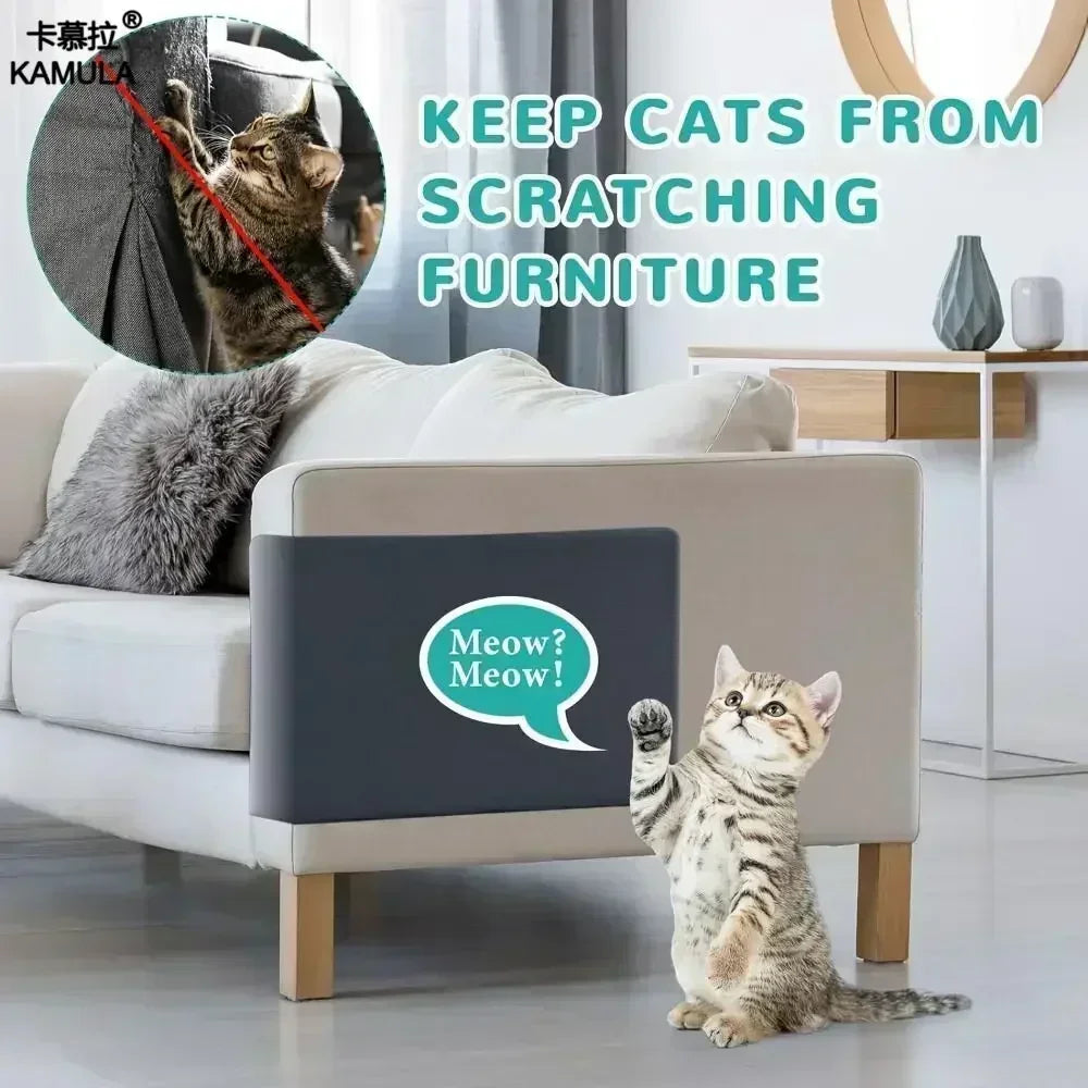 Trimmable Cat Scratching Mat Self-Adhesive Carpet Mat Pad Anti Cat Scratcher Furniture Couch Corner Indoor Sofa Wall Protector