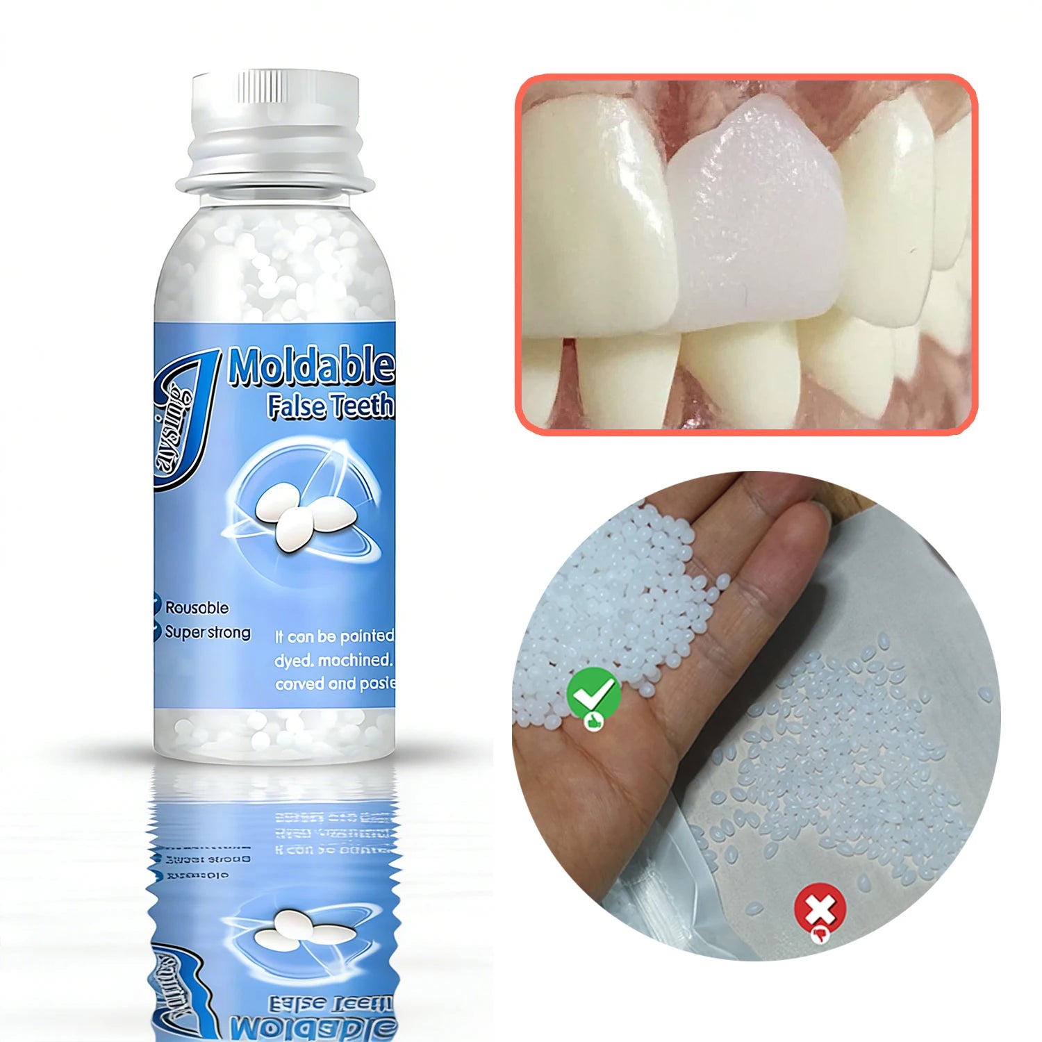 1/2/4Bottle Temporary Tooth Repair Moldable Teeth And Gaps False Tooth Solid Gel Adhesive Fake Teeth Beauty Tool Dental Supplies