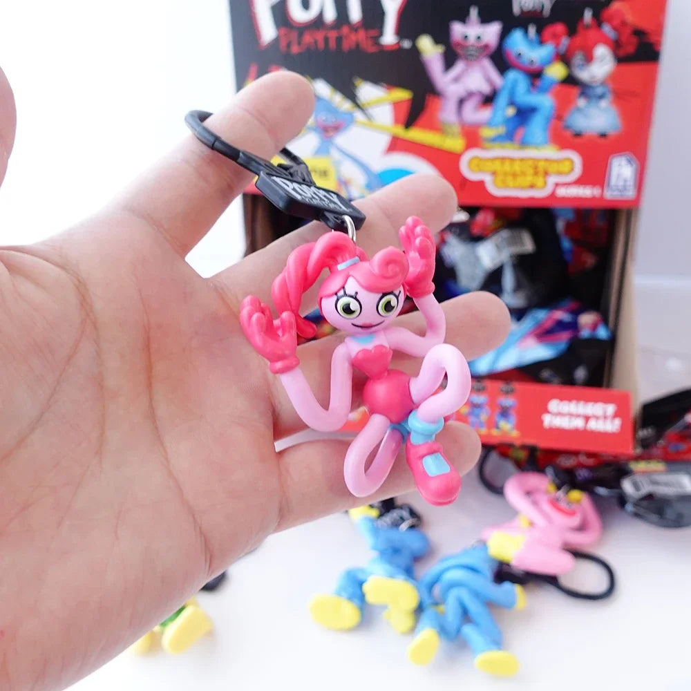 Genuine Capsule Toys Blind Bag Doll Pendant Blue Pink Yellow Cat Enjoyable Hand Puppet Tide Plays Gashapon